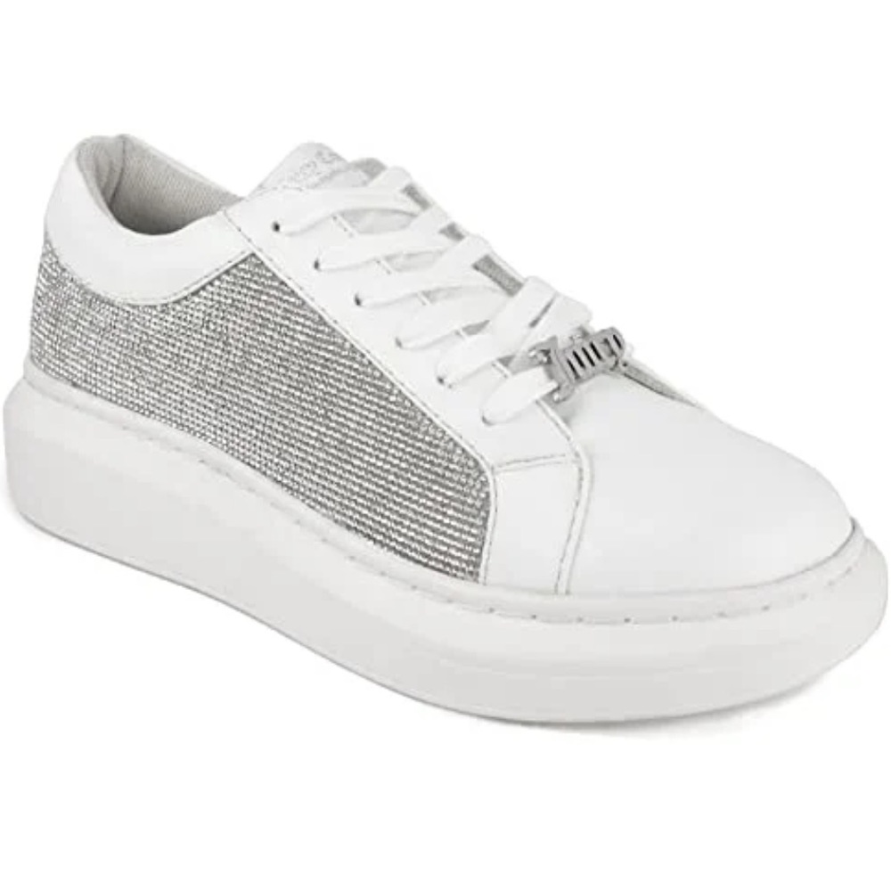 Juicy Couture Dorothy Women Lace Up Fashion Sneaker Casual Shoes Dorothy - White